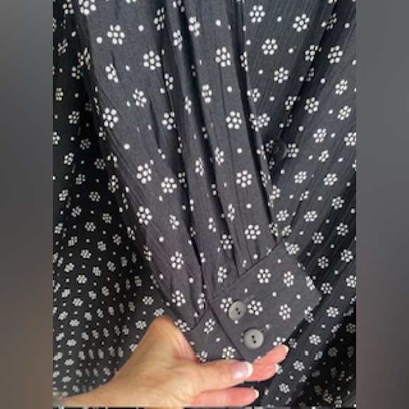 NWOT! Nipon Black & White Print Studio Duster / 16W - Picture 8 of 10